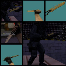 gold tactical knife