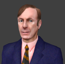 Grey Haired G-man with Black suit [Half-Life 2] [Mods]