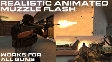 Realistic Animated Muzzle Flash (V and W models)