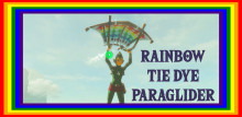 Rainbow Tie Dye Paraglider with Sparkles (or not)