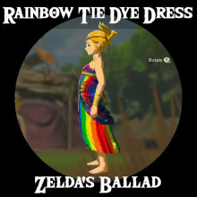 Rainbow Tie Dyed Goddess Dress for Zelda's Ballad