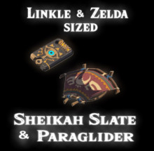 Linkle & Zelda sized Slate & Paraglider
