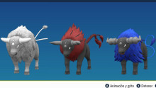 Recolor Tauros of Paldea Lucha, Fiery and Aquatic
