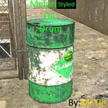 Melon Styled Oil Drum