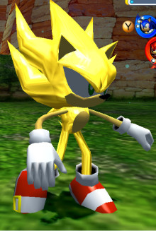 Blue-Eyed (Cyber ?) Super Sonic [Sonic Heroes] [Mods]