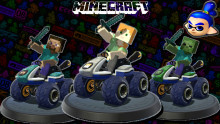 Minecraft Alex over Inkling Girl Mod for Mario Kart 8 Deluxe