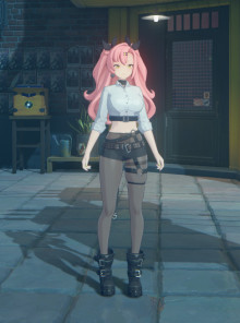 Schoolgirl Punk with tights