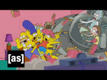 Preview of Rick and Morty Simpsons Couch Gag