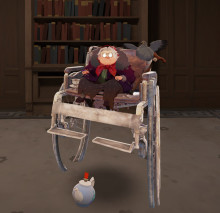 Baba on the wheelchair