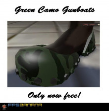 Green camo gunboats