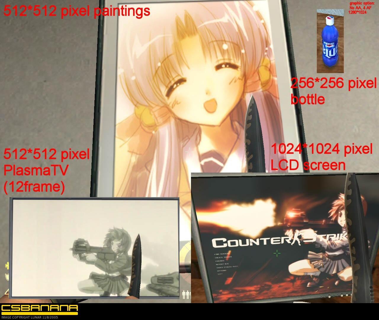 High Resolution Anime Props Office Counter Strike Source Mods