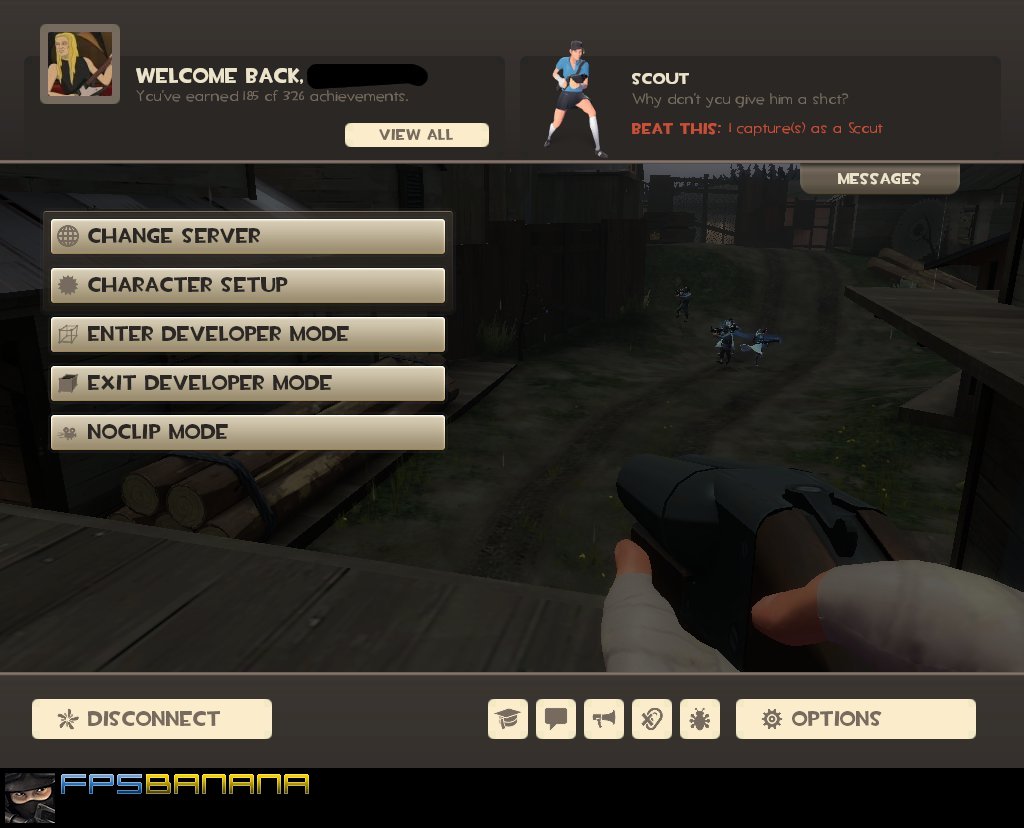 Developer Mode Menu