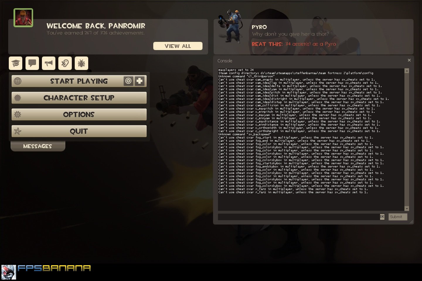 Panromirs TF2 Main Menu v7.10
