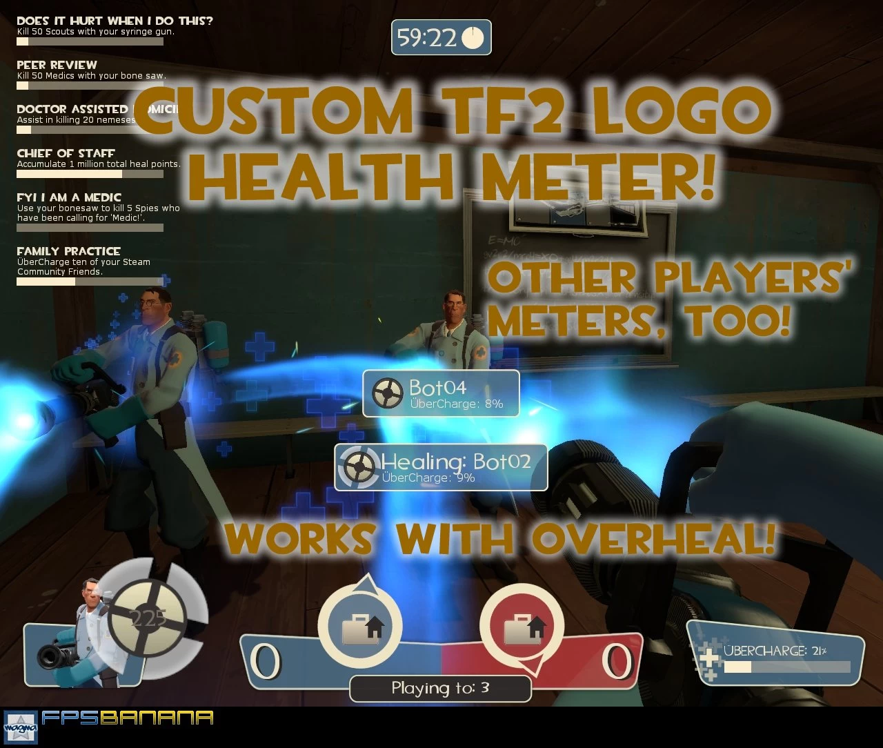 Custom TF2 Logo Health Meter!