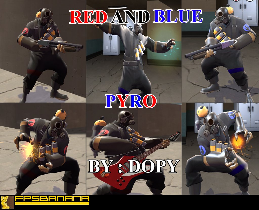 Blue and Red pyro