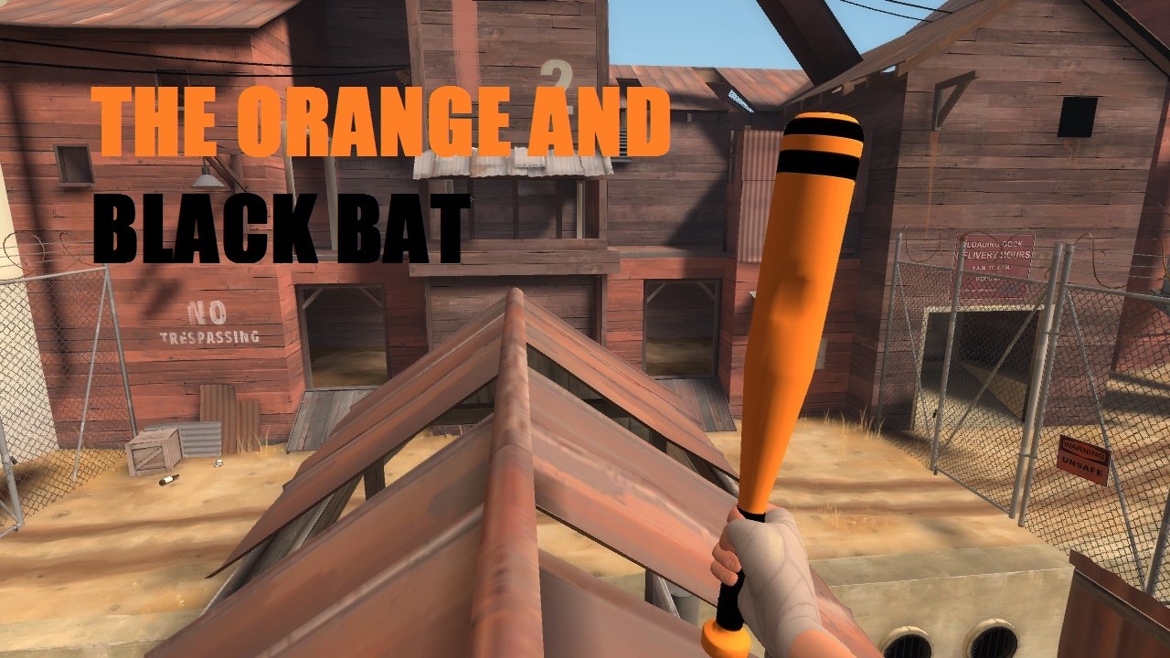 Orange and Black Bat