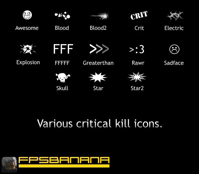 Various HUD critkill icons.