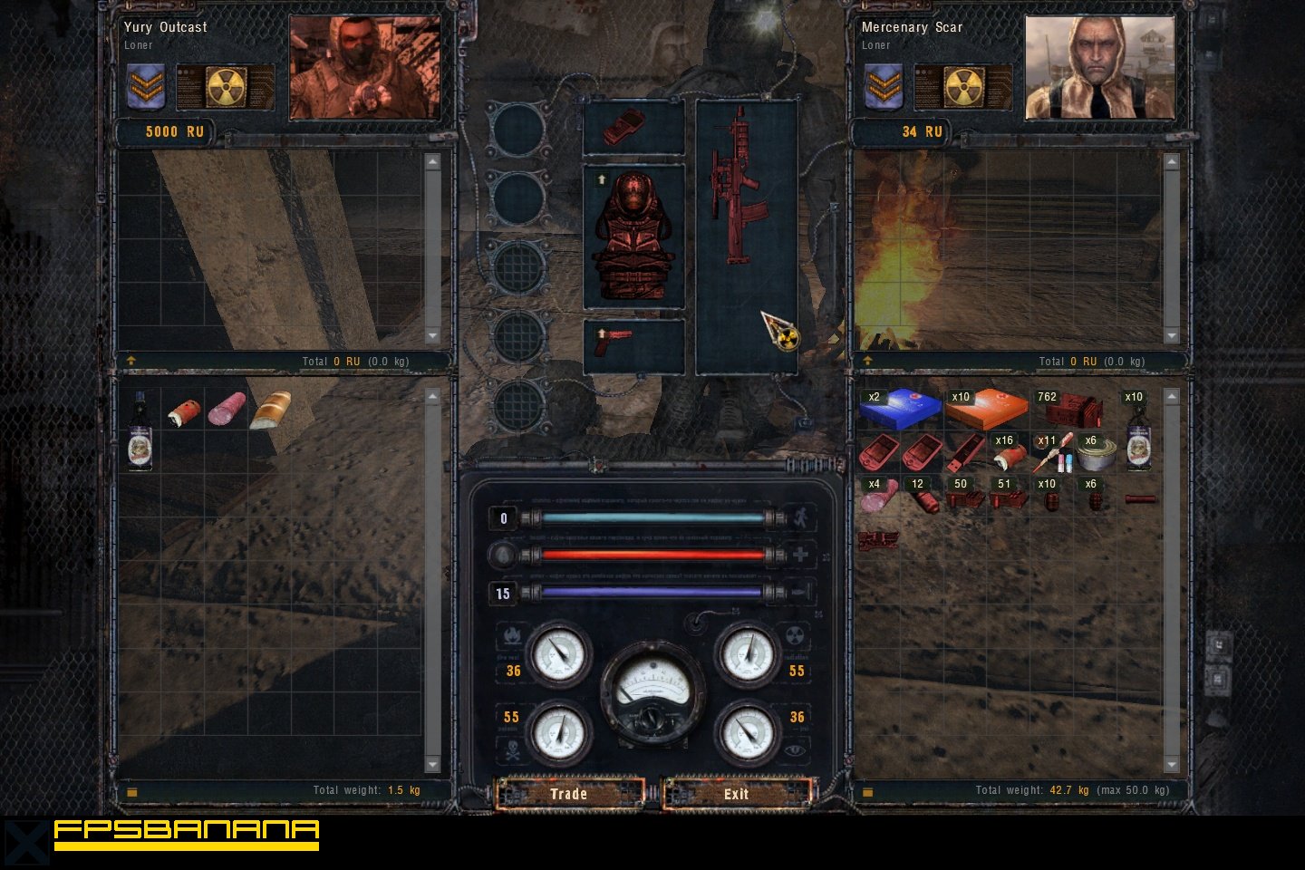 Transparent Inventory [S.T.A.L.K.E.R. Clear Sky] [Mods]