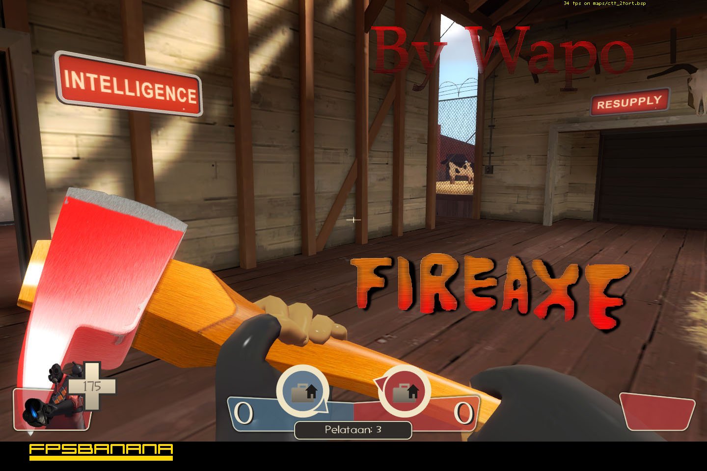 Gold metal axe