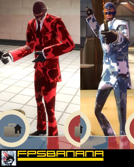 Blue and red spy camo