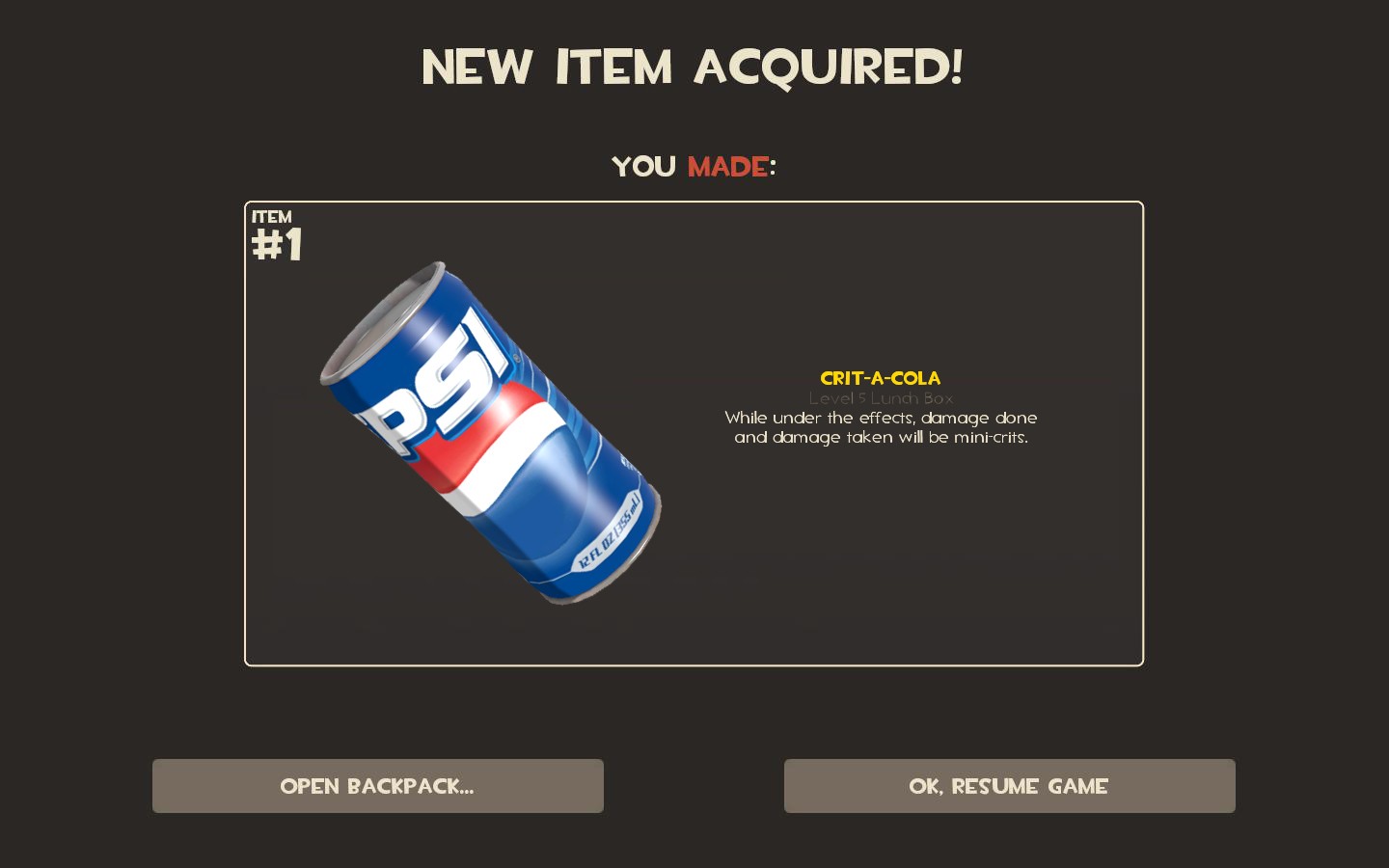 The Crit-A-Pepsi!