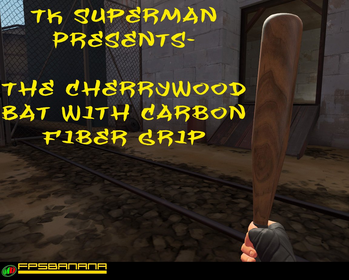 Cherry Wood Bat w/ Carbon Grip