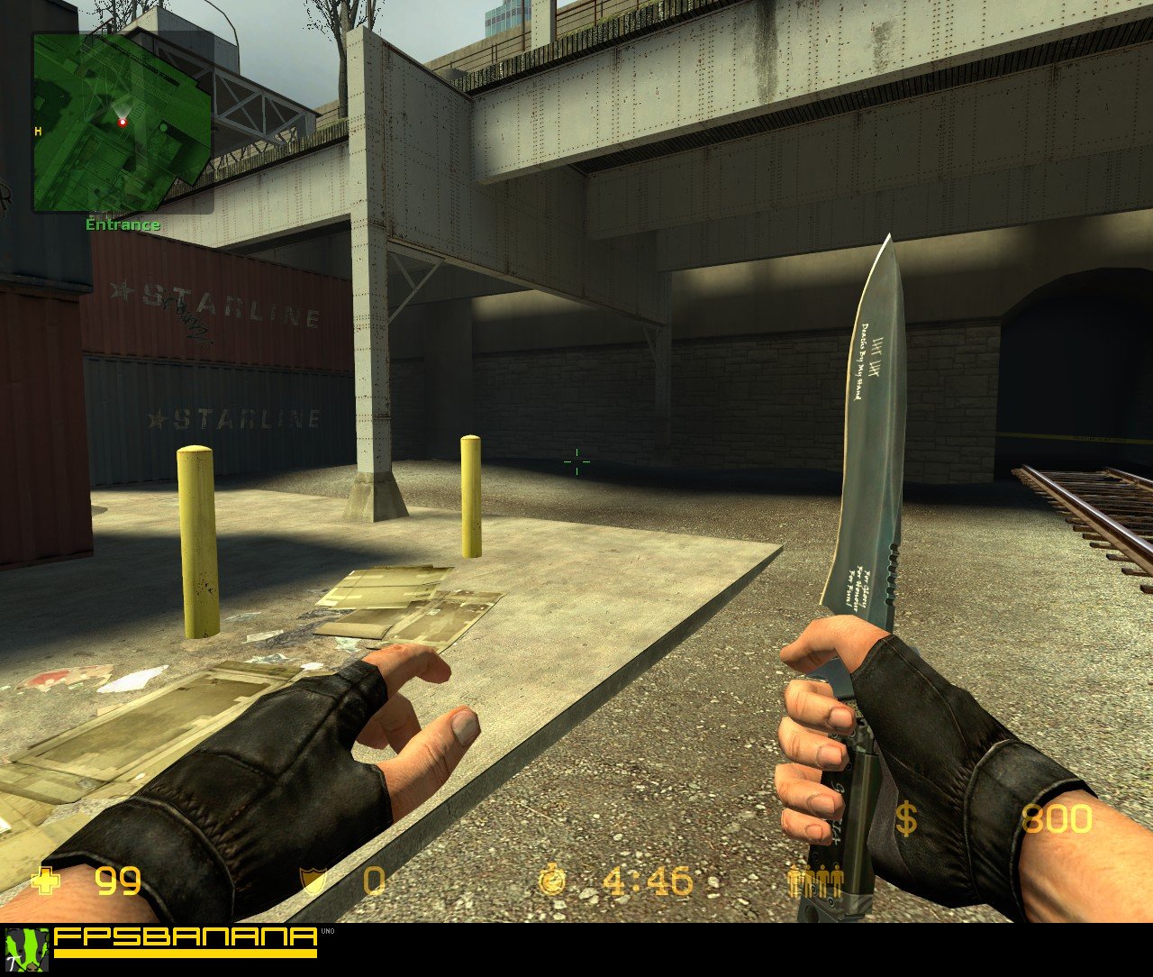 Sleek Scratched Knife