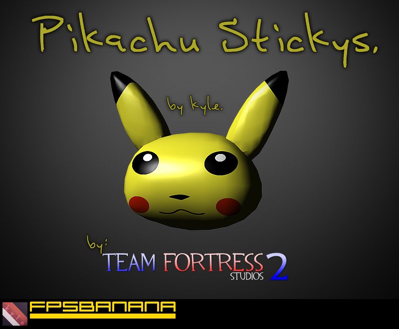 Pikachu Head Stickys