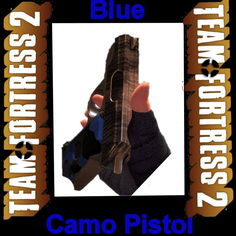Blue and Brown Camo Pistol