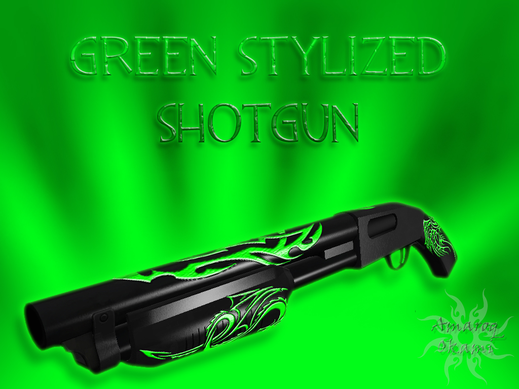 Green Stylized Shotgun V2