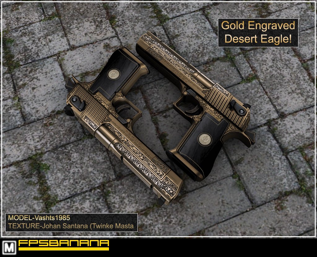 Gold Engraved Desert Eagle Counter Strike Condition Zero Mods