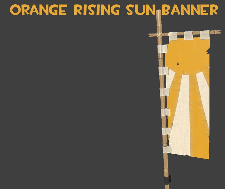 Orange Rising Sun Concheror Banner
