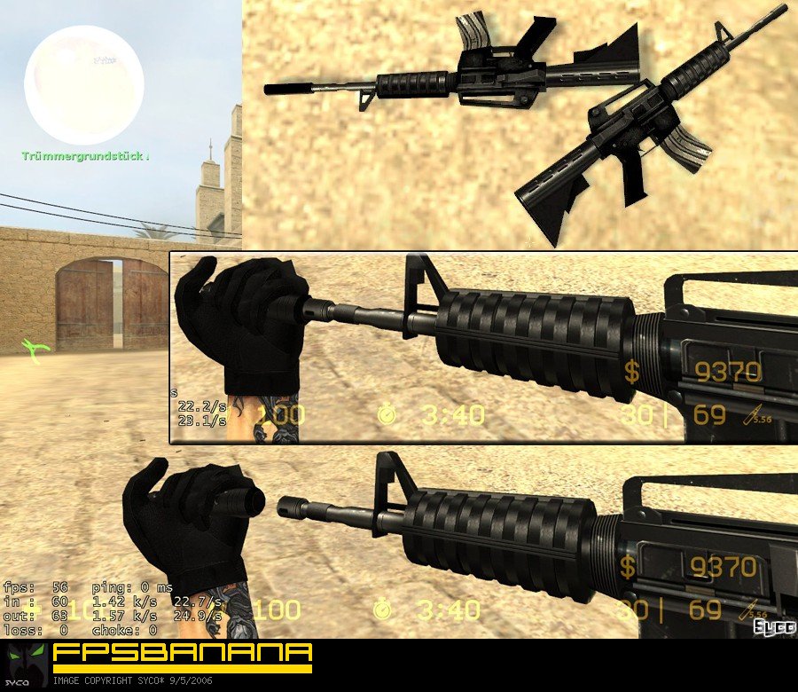 High Res Default M4a1 V2+WorldView [Counter Strike: Source] [Mods]