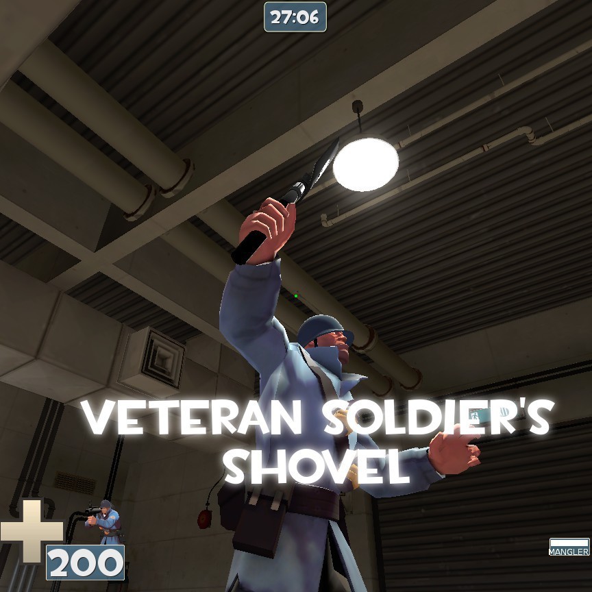 The Veteran Soldier's Shovel (with glow!)