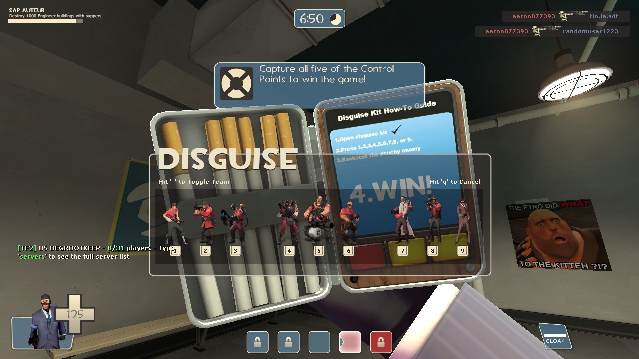 Use A Disguise Kit Then Place Weapons Schematics How To Use Disguise Kit at Salvador Kress blog