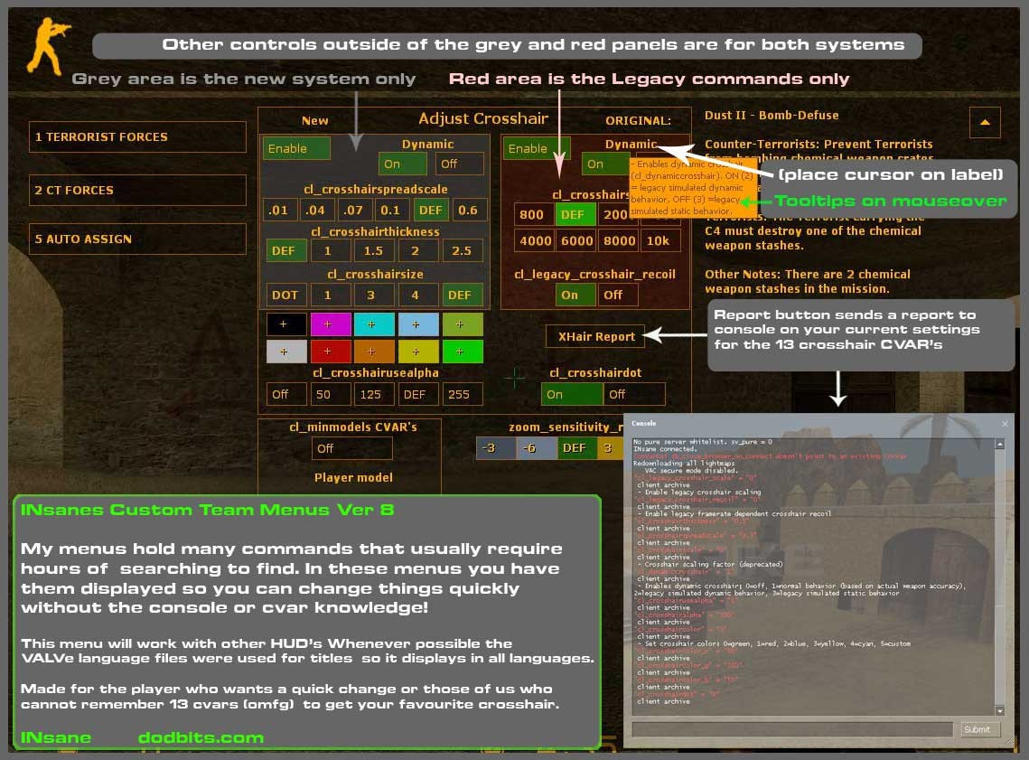 Team Menu and part of Specbar image - righT.GUI mod for Counter-Strike:  Source - ModDB