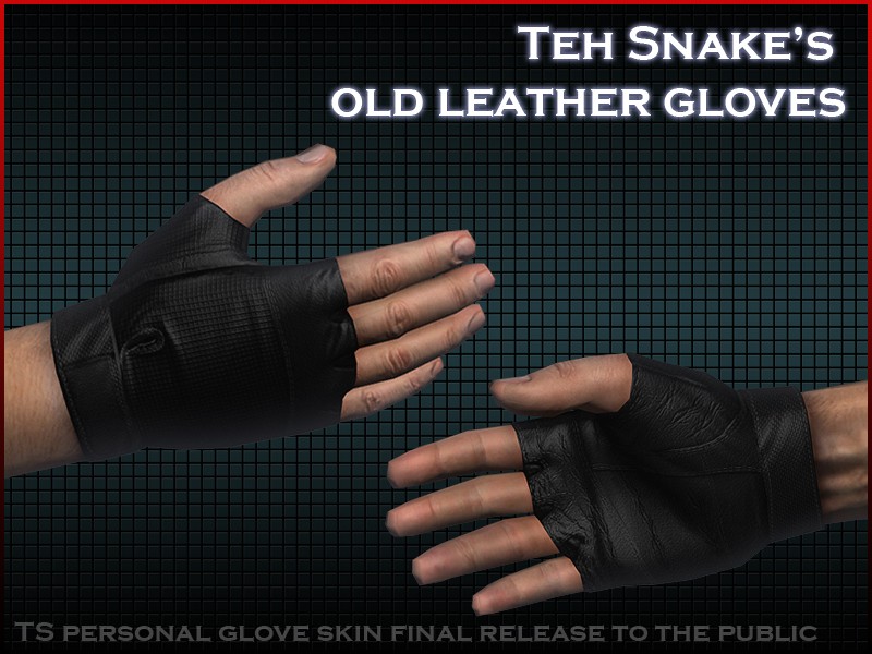 old leather gloves