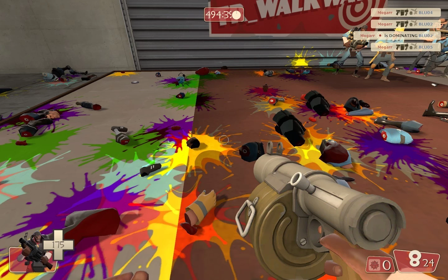 "Paintball mode" Blood decals