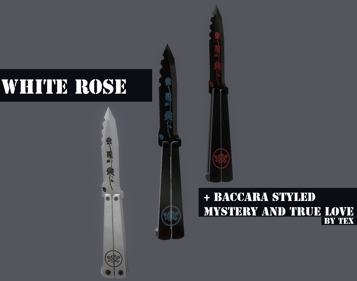 White rose+Baccara styled mystery and true love