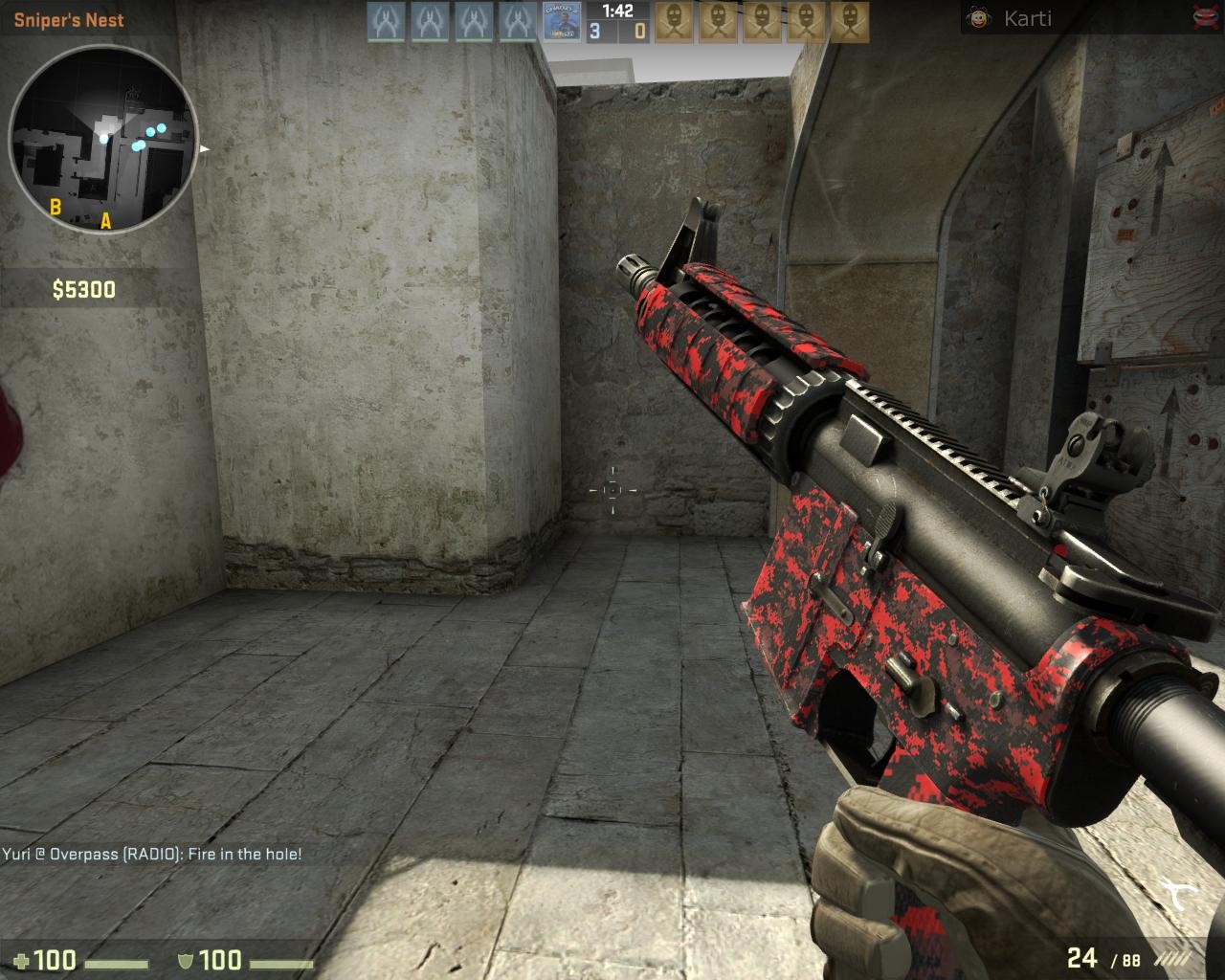 Red Digital M4A1 [Counter-Strike: Global Offensive] [Mods]