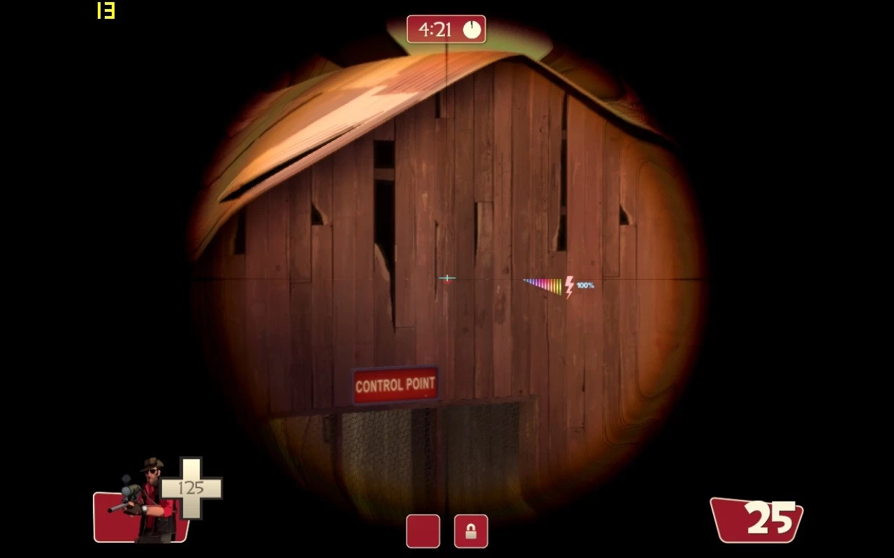 Coloured charge for sniper.