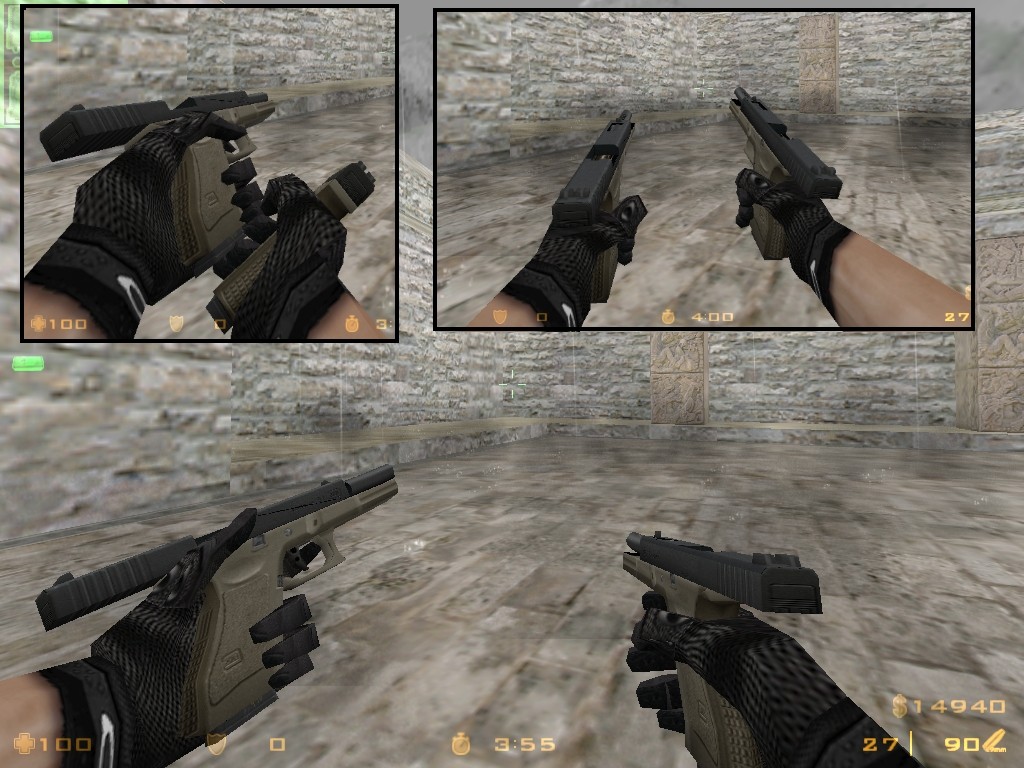 Мод not enough animations. Dual glock cs 1.6. dual deagle cs 1.6. модели оружия глок стандартный черный кс 1.6. counter strike 1.6 valve weapons.