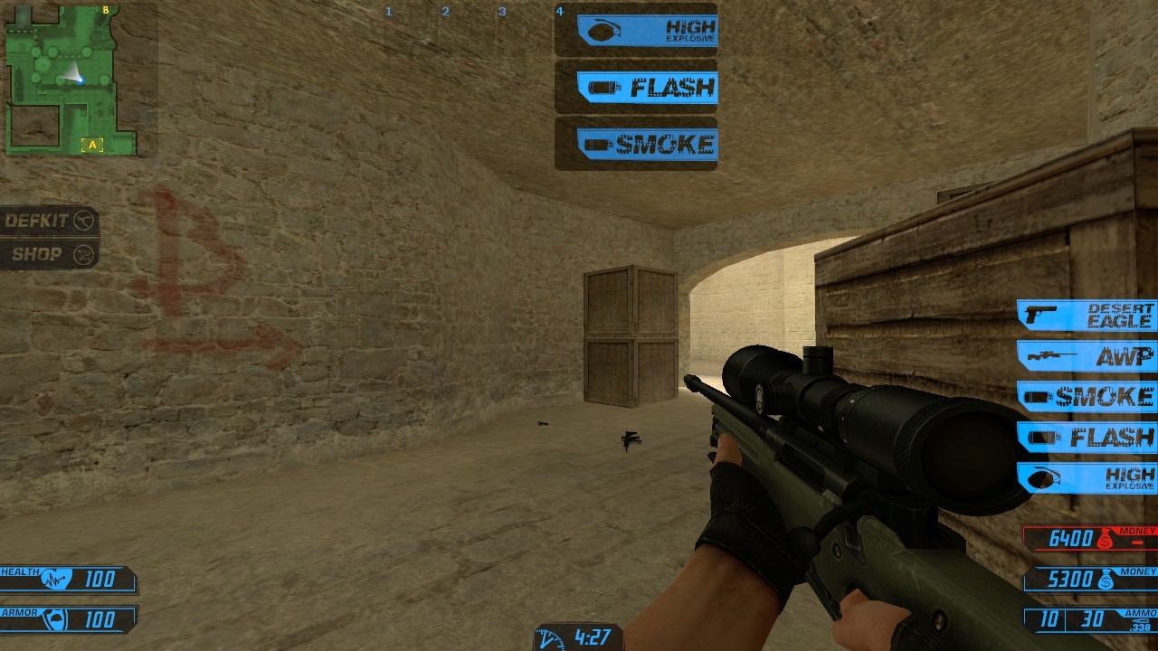 Team Menu and part of Specbar image - righT.GUI mod for Counter-Strike:  Source - ModDB