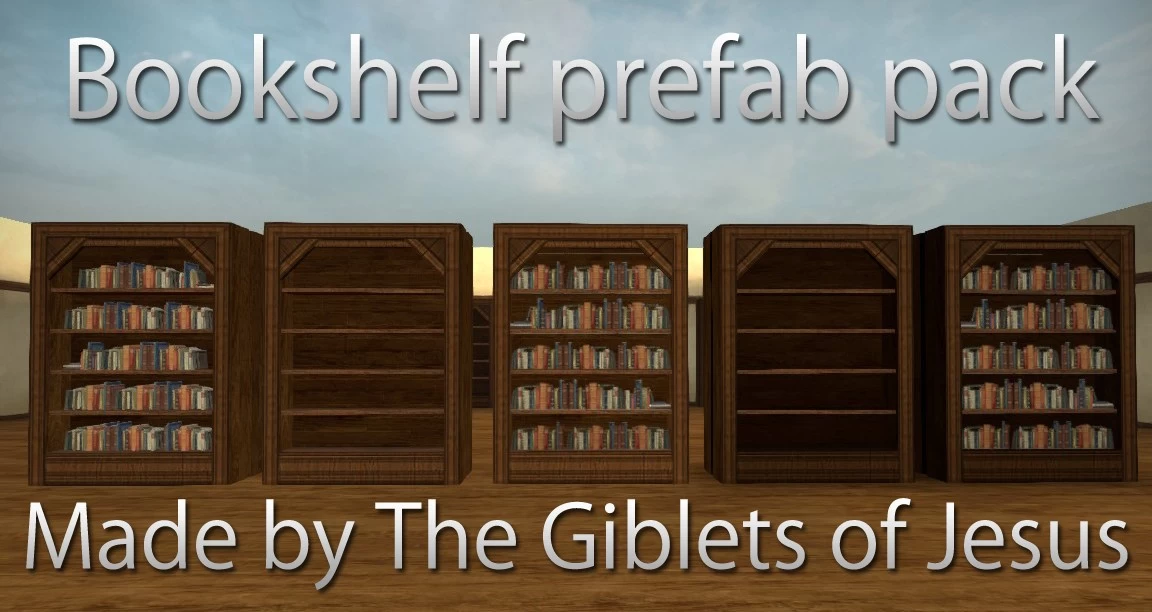 Bookshelf prefab pack