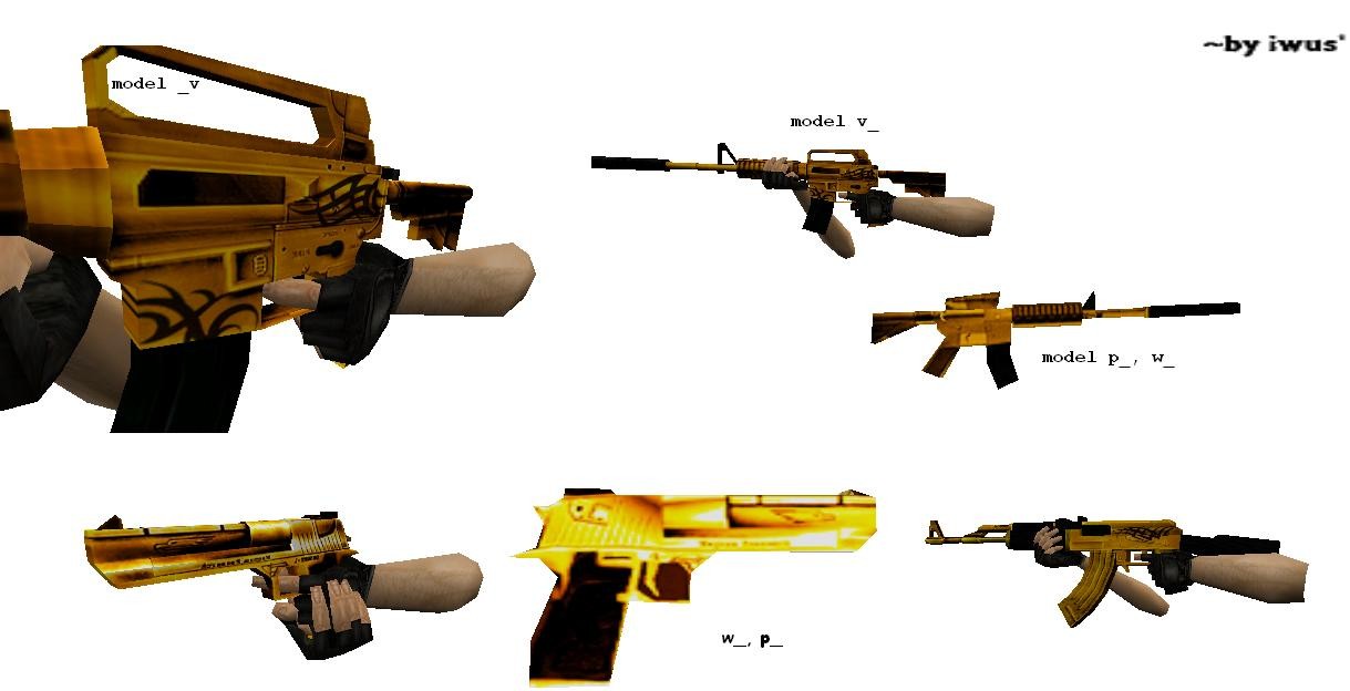 gold m4a1 guns