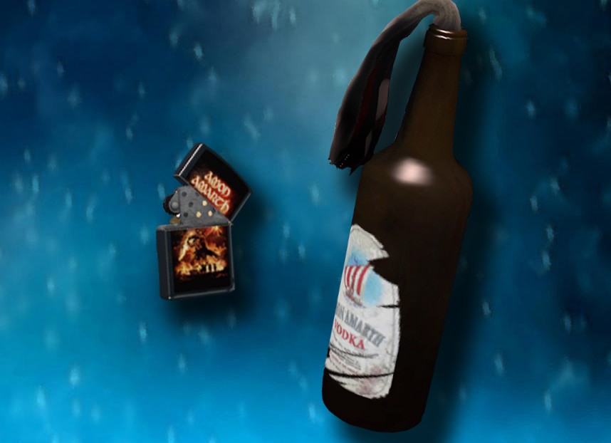 Amon Amarth Zippo and Bottle