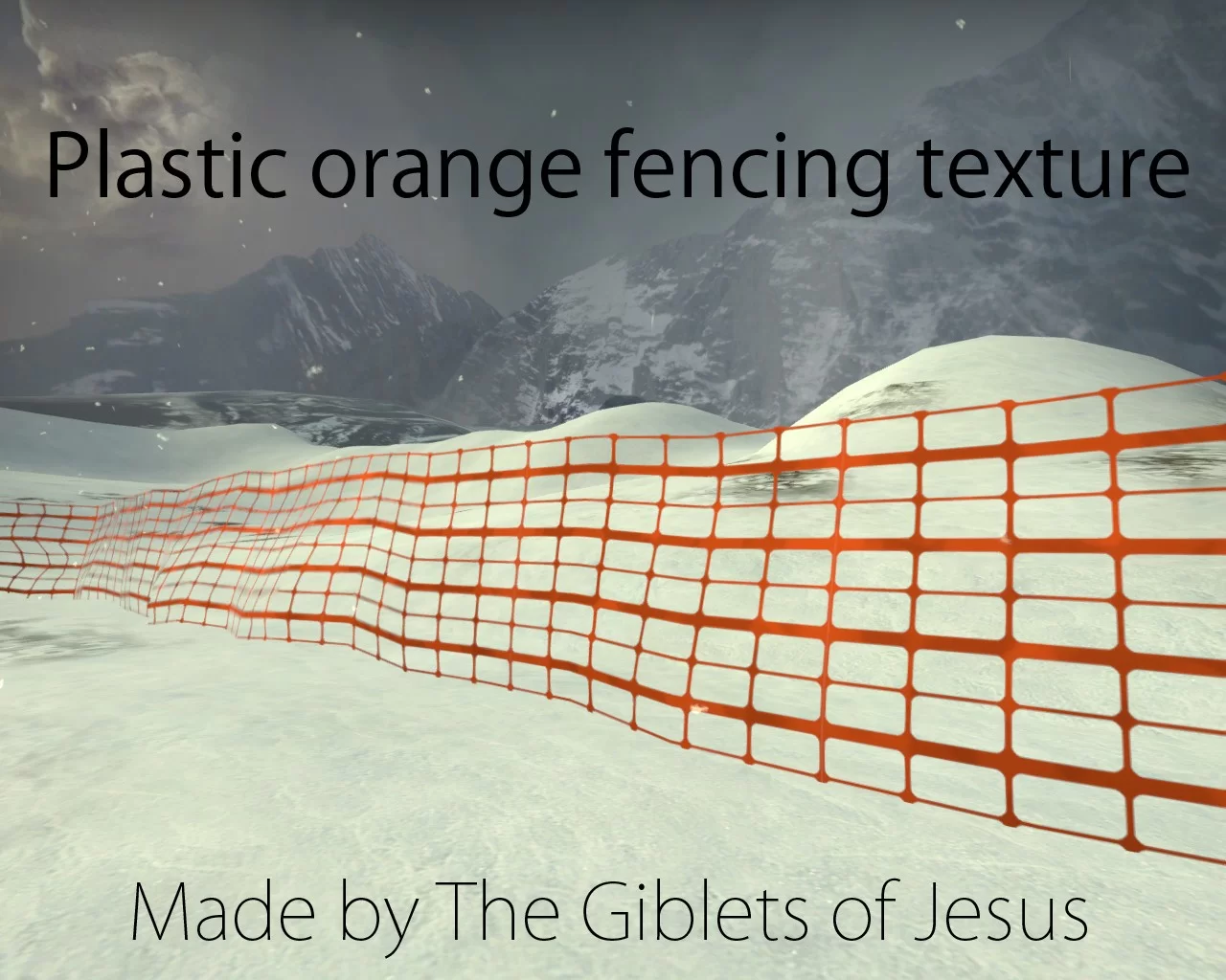 Plastic orange fencing
