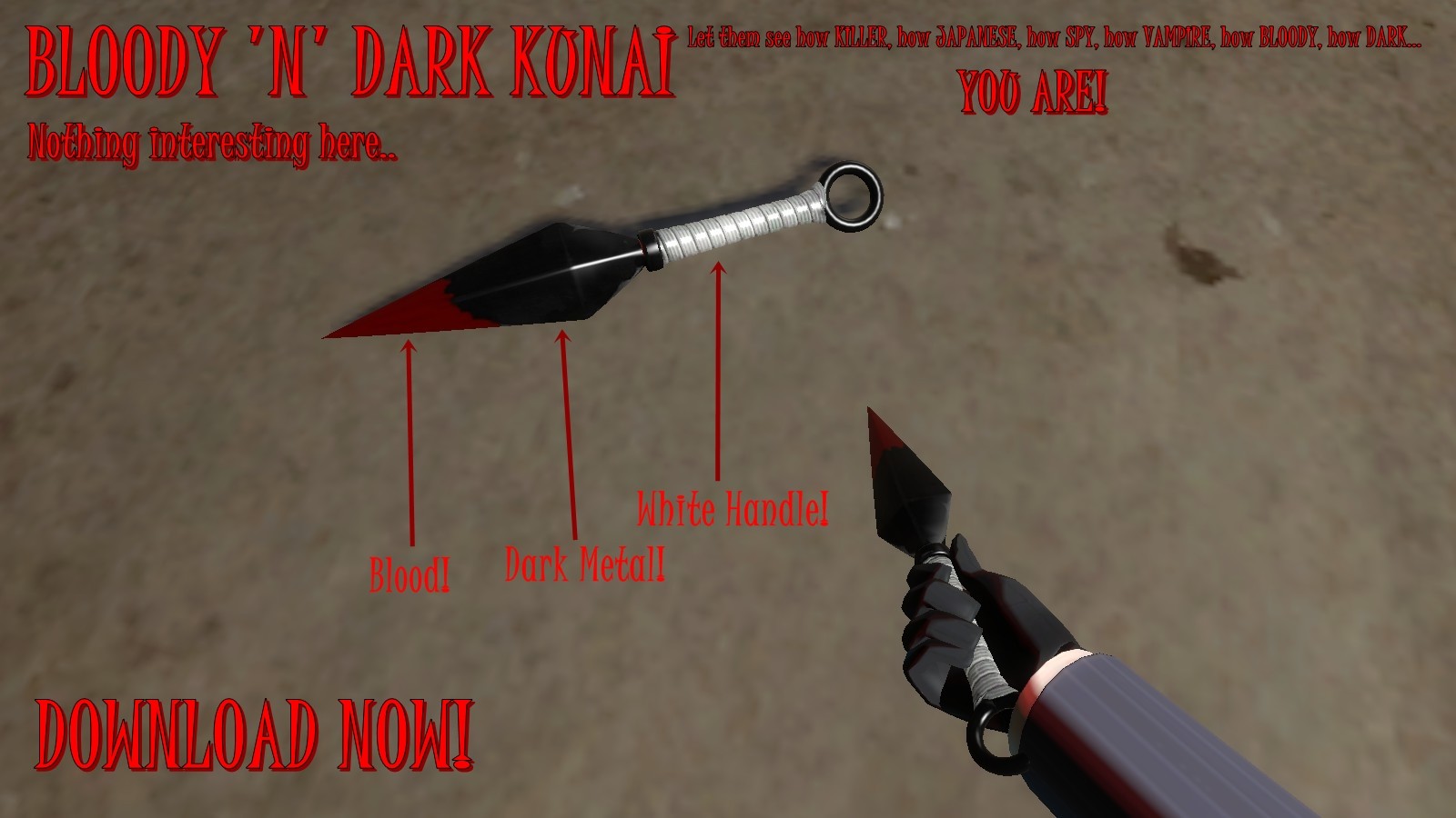 Bloody 'n' Dark Kunai!