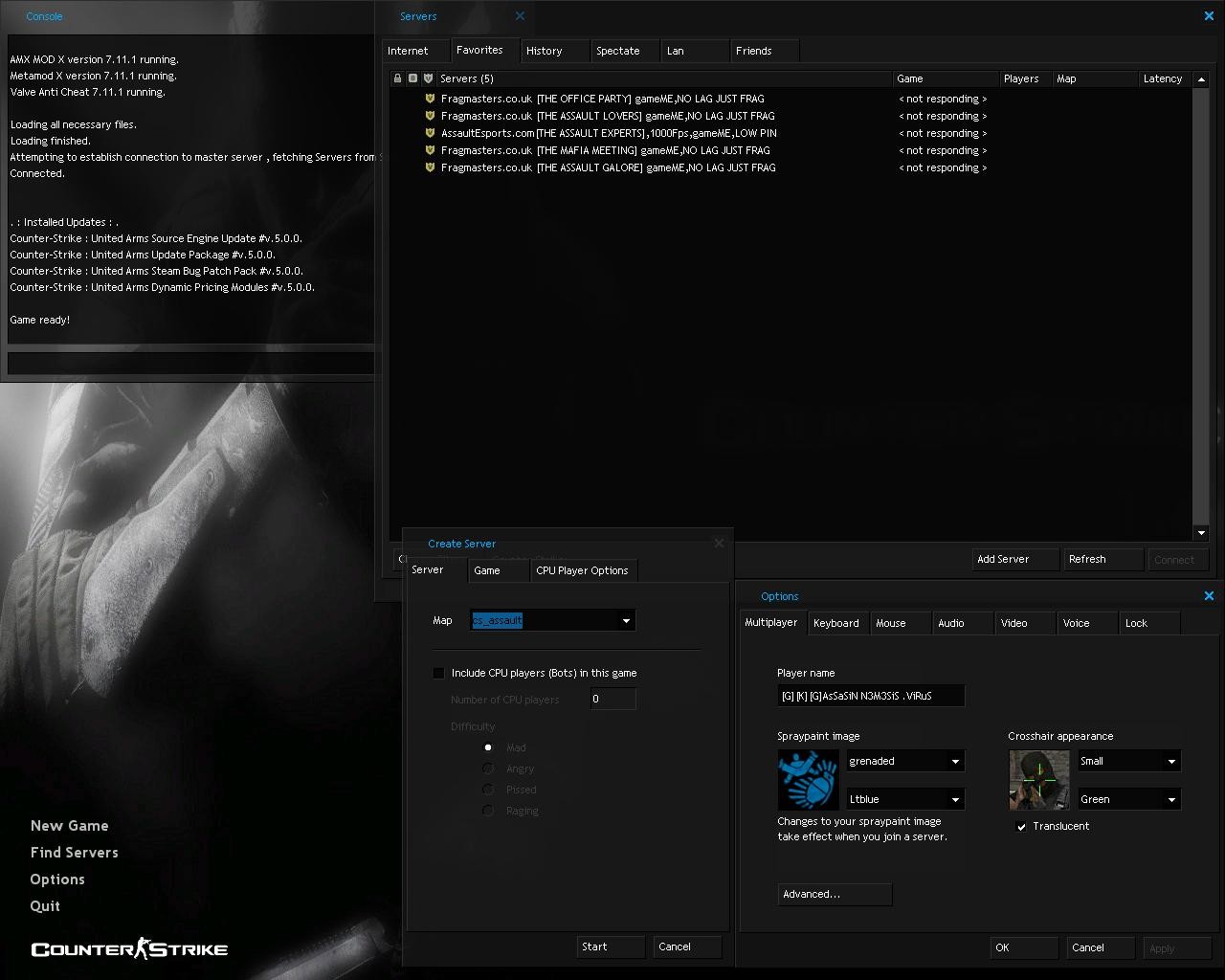 CS: Black Ops 1.6 Ultimate GUI By SlyrNemesis Mod for Counter-Strike 1. ...
