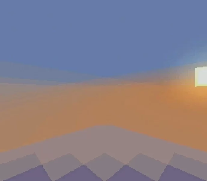 Minecraft sunset